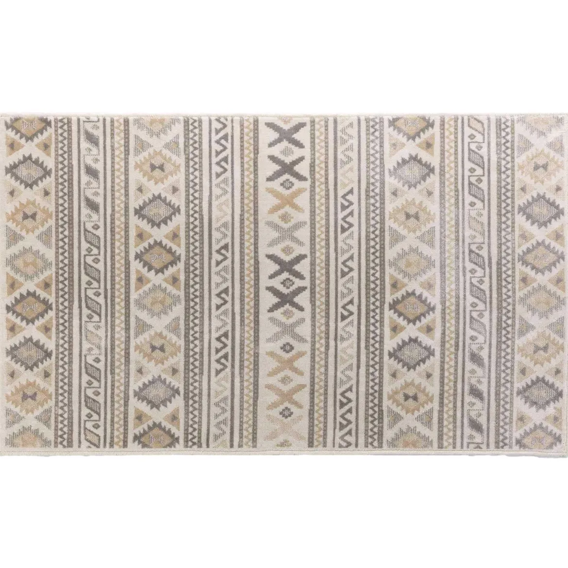 TAPIS RECTANGLE 68X110CM VISCOSE TISSEE SAKARI NATUREL