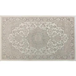 TAPIS RECTANGLE 68X110CM VISCOSE TISSEE CHERINE NATUREL