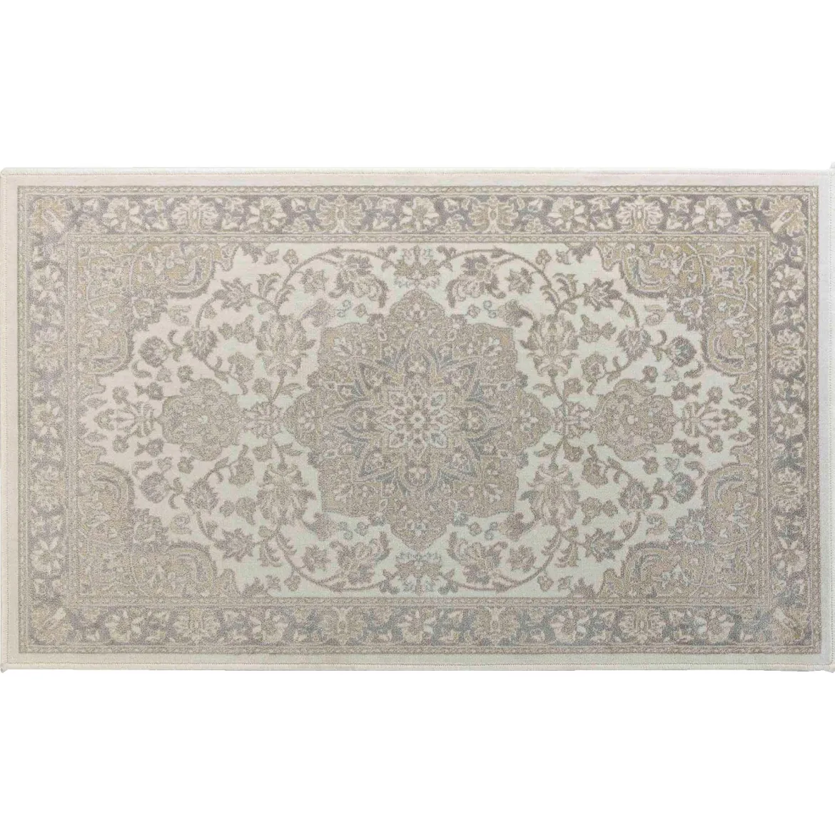 TAPIS RECTANGLE 68X110CM VISCOSE TISSEE CHERINE NATUREL