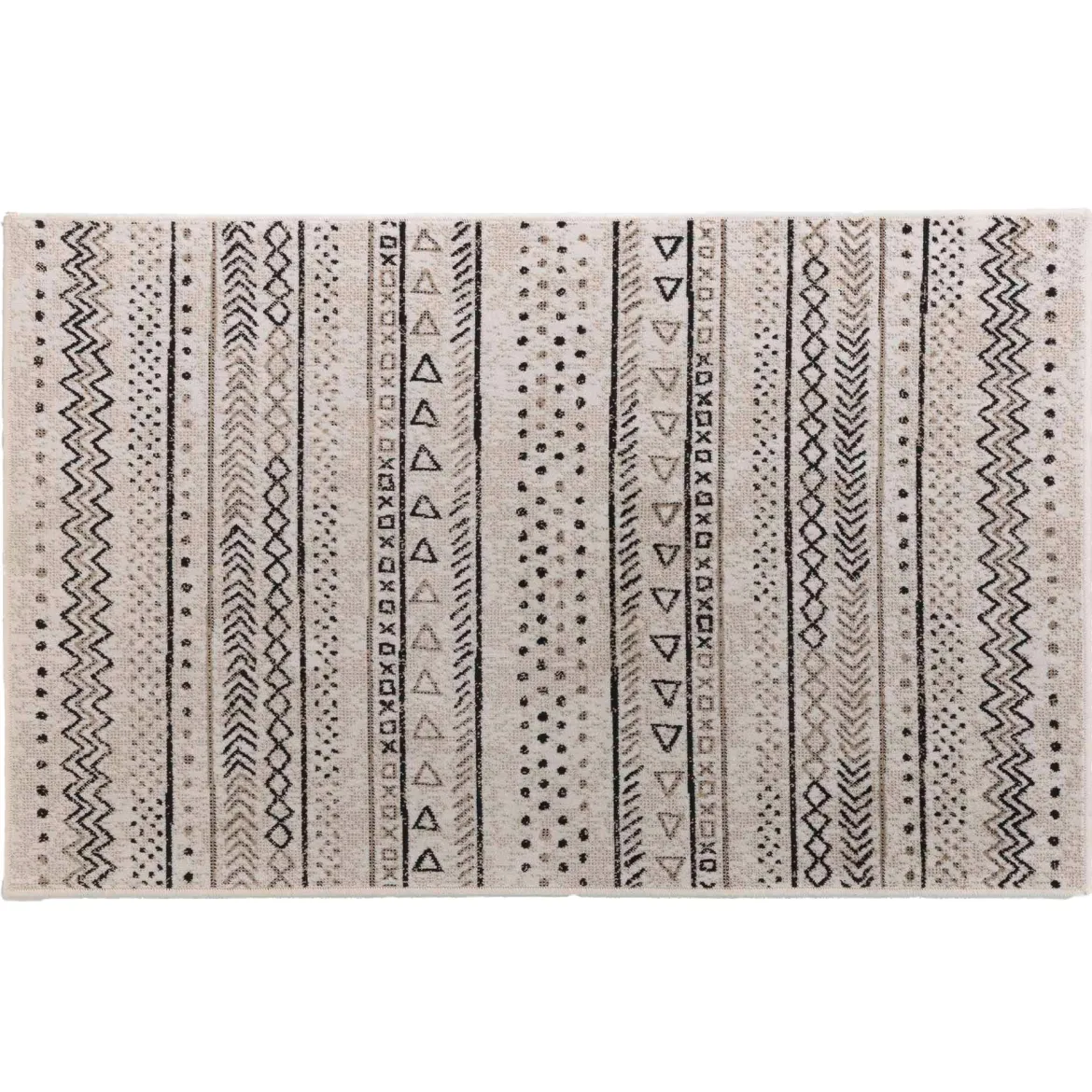 TAPIS RECTANGLE 68X110CM VISCOSE TISSEE TALLULAH NATUREL