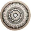 TAPIS ROND D.120 CM COTON IMPRIME YABA