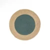 TAPIS ROND D.120CM JUTE BICOLORE NAPOLI BLEU