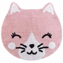 TAPIS ROND D.90CM POLYCOTON CHATON