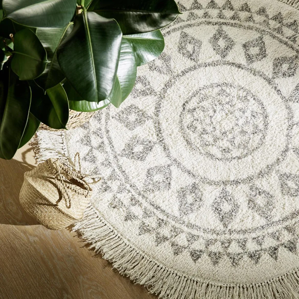 TAPIS ROND ETHNIQUE D.120CM