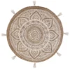 TAPIS ROND JUTE IMRPIME BLANC ROSALIE D.78CM