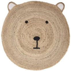 TAPIS ROND JUTE OURS D.100CM