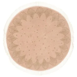 TAPIS ROSACE JUTE ET LUREX