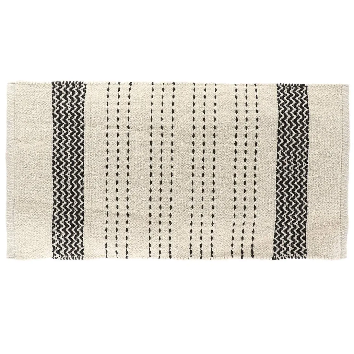 TAPIS SAINT LEU 45X90CM NATUREL NOIR