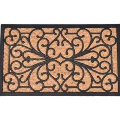 TAPIS SALLY 40X60CM COCO TRESSE CAOUTCHOUC NATUREL
