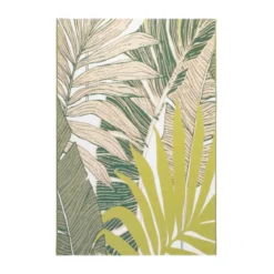 TAPIS TROPIQUES FEUILLES D.100X150CM