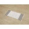 TAPIS TUNIS COTON 45X90CM NOIR BLANC