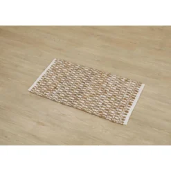 TAPIS VICENTE COTON JUTE 45X90CM NATUREL BEIGE
