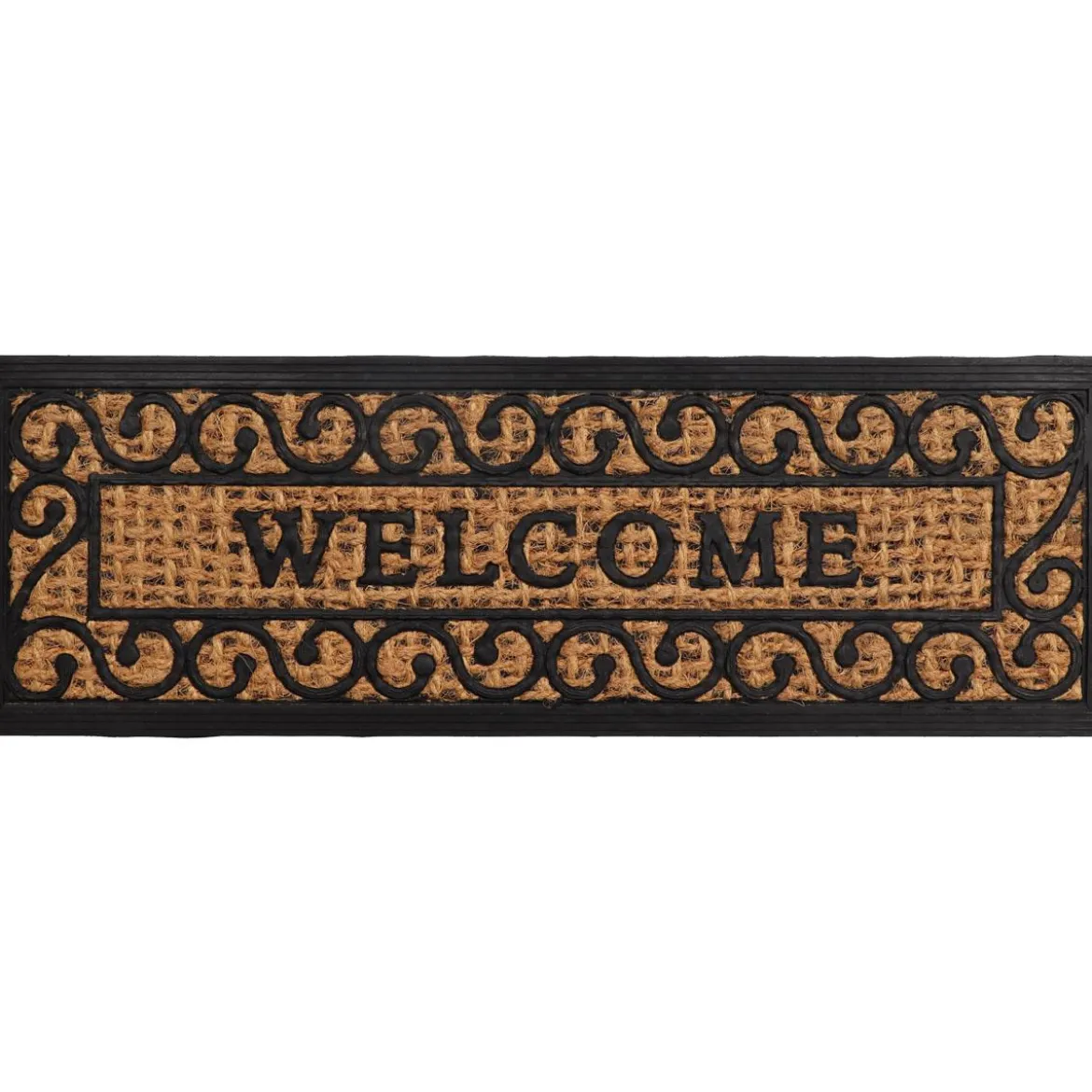 TAPIS 25X75CM COCO TRESSE CAOUTCHOUC WELCOME