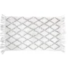 TAPIS 50X80CM COTON IMPRIME LATIKA BLANC