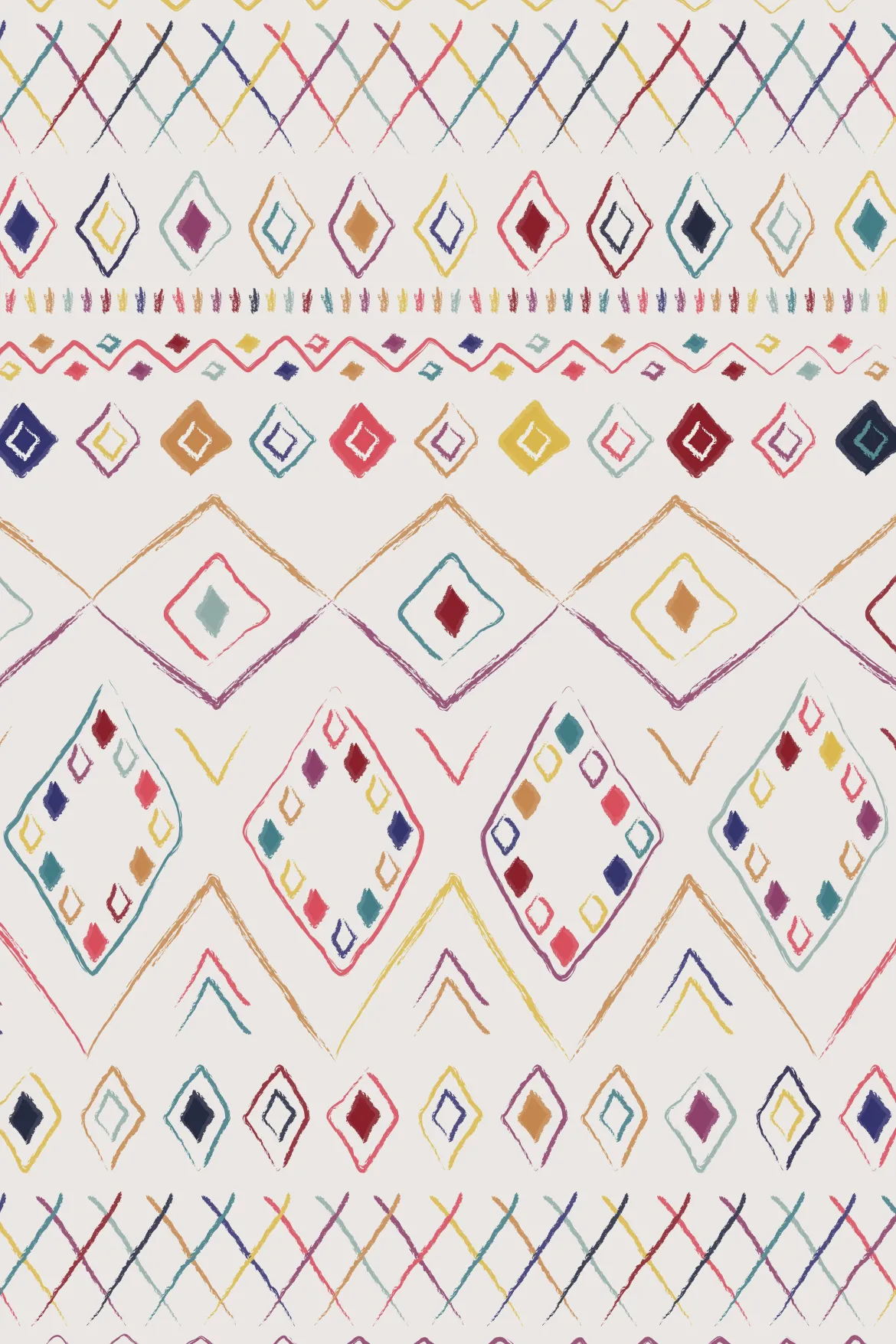 TAPIS 100X150CM LEANDRE MULTICOLORE