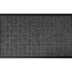 TAPIS YVAN 45X75CM POLYPRO CAOUTCHOUC GRIS FONCE