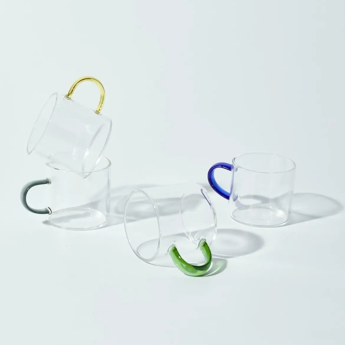 TASSE EXPRESSO VERRE ANSE COLOREE 10CL