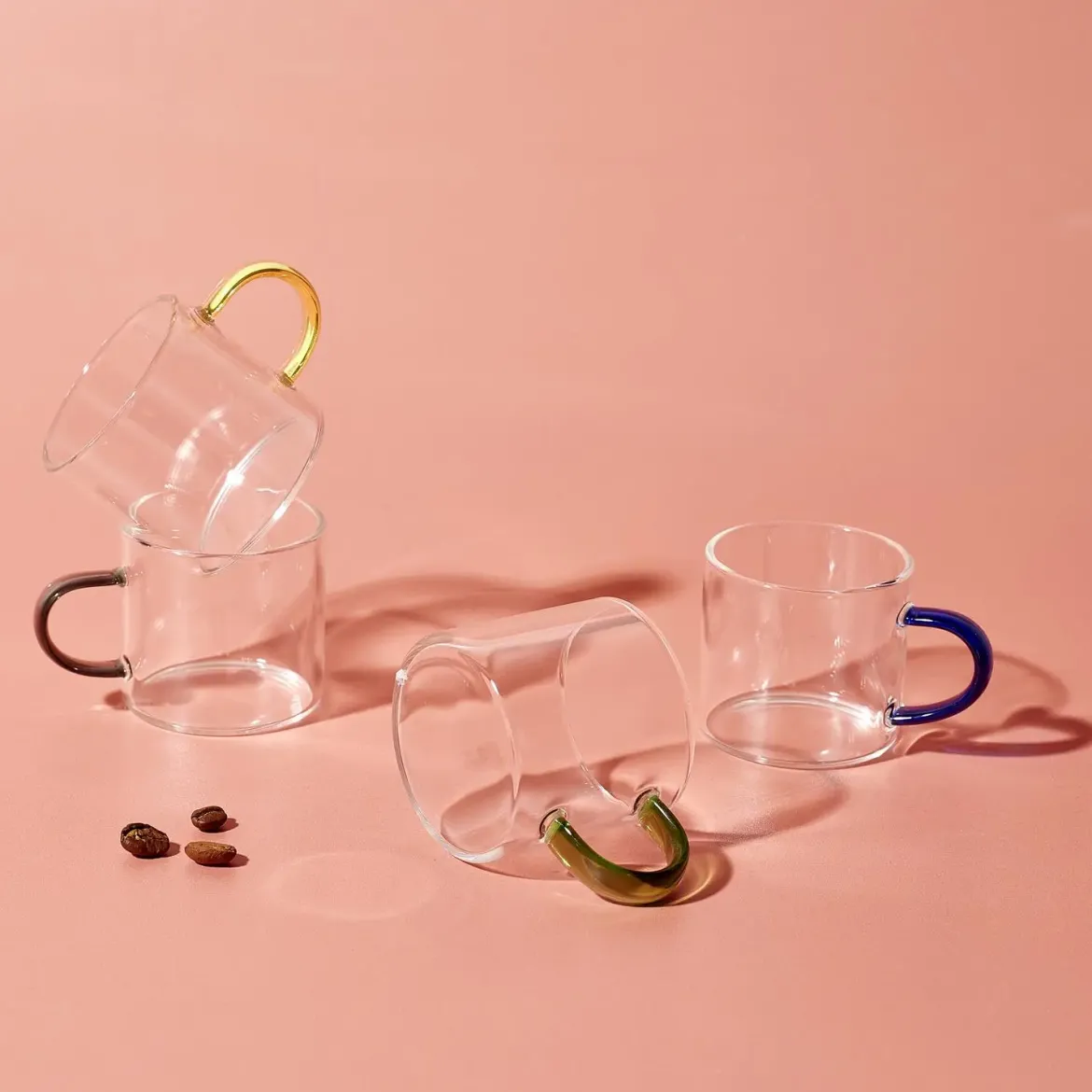 TASSE EXPRESSO VERRE ANSE COLOREE 10CL