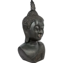 TETE DE BOUDDHA NOIR H.113CM