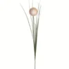 TIGE BOULE ET HERBE H.64CM BLANC