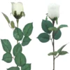 TIGE DE BOUTON DE ROSE GOUTTE D EAU H77CM BLANC