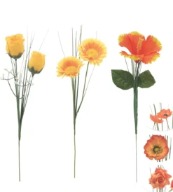 TIGE JAUNE ET ORANGE GERBERA