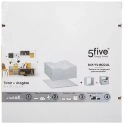 TIROIR ET ETAGERE MIX BLANC
