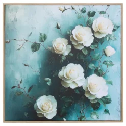TOILE FLEURS 40X40CM