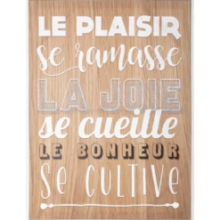 TOILE IMPRIMEE CITATIONS D.58X78CM