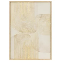 TOILE IMPRIMEE ENCADREE ELIN EFFET ALU D.50X70CM