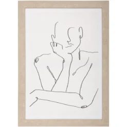 TOILE IMPRIME VISAGE CADRE 50X70CM