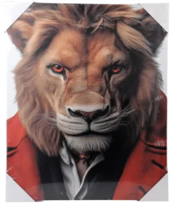 TOILE MURALE LION 40X50CM