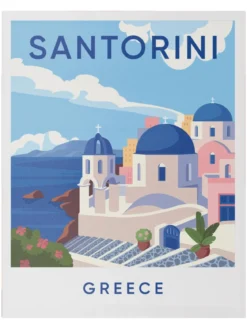 TOILE MURALE 40X50CM DECOR SANTORINI