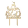TOPPER BUCHE EN BOIS JOYEUX NOEL