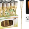 TORCHE SOLAIRE BAMBOU 9X17X65CM