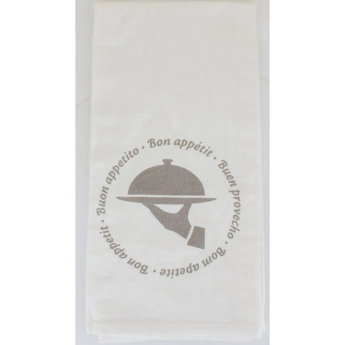 TORCHON IMP JEANNE 50X70CM COTON BLANC CLOCHE