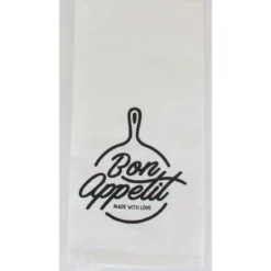 TORCHON IMP JEANNE 50X70CM COTON BLANC BON APPETIT