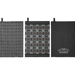 TORCHON IMPRIME HOUSE 45X70CM X3