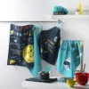 2 TORCHONS 50X70 CM COTON IMP UNI MINI CHEF RECETTE
