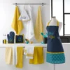 2 TORCHONS 50X70CM COTON TISSE CHEF EN CUISINE JAUNE
