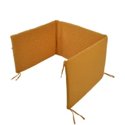 TOUR DE LIT GAZE DE COTON 40X180CM MOUTARDE