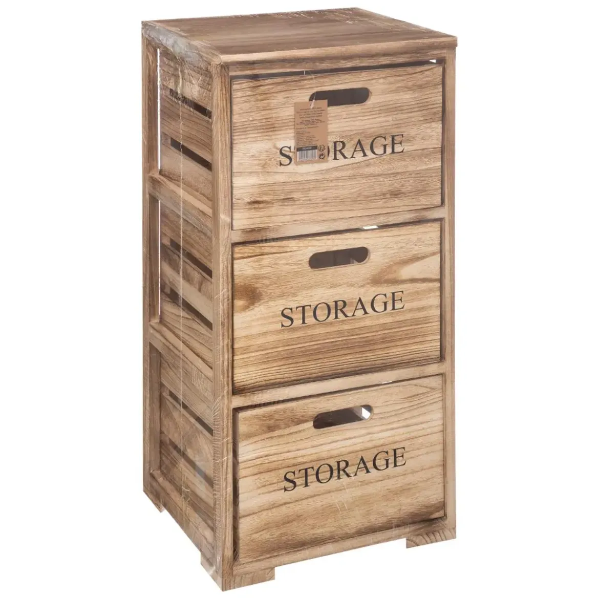 TOUR 3 TIROIRS BOIS CAGETTE
