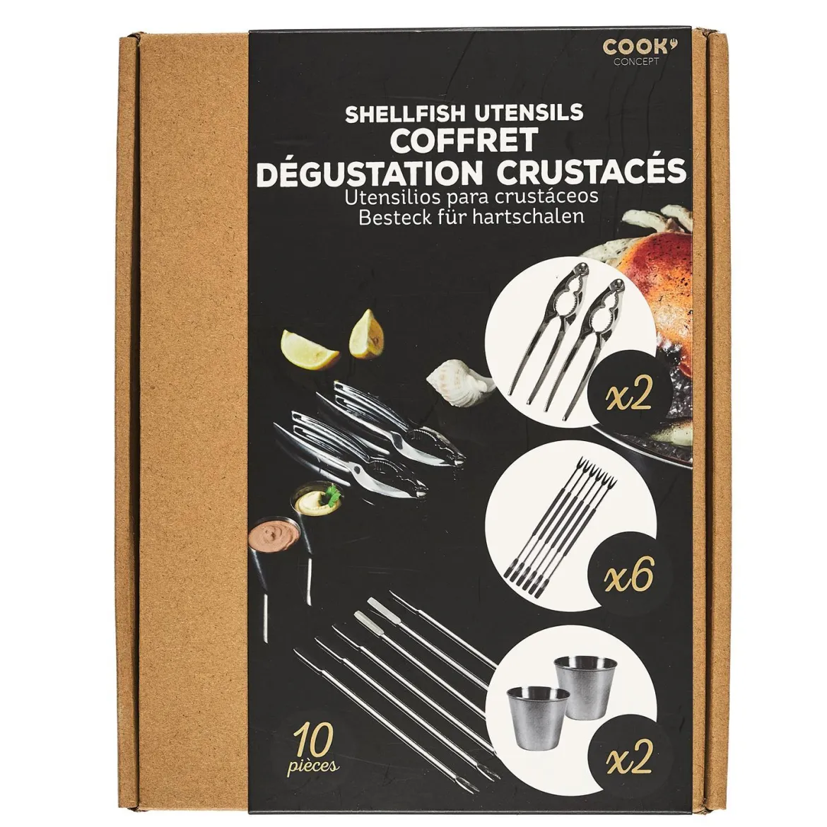 USTENSILE CRUSTACES X10 PIECES