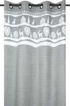 VALBONNAIS RIDEAU 135X260CM OEIL GRIS