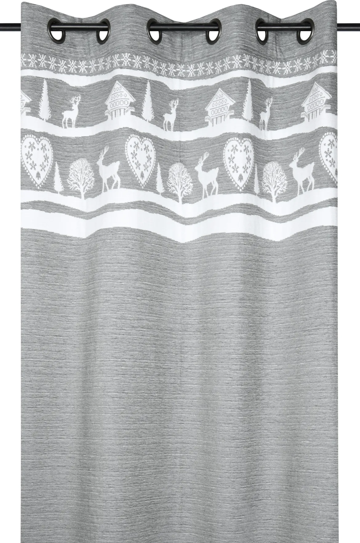 VALBONNAIS RIDEAU 135X260CM OEIL GRIS