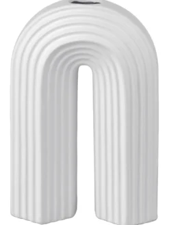 VASE ARC EN CIEL BLANC CERAMIQUE 12X6X18.5CM