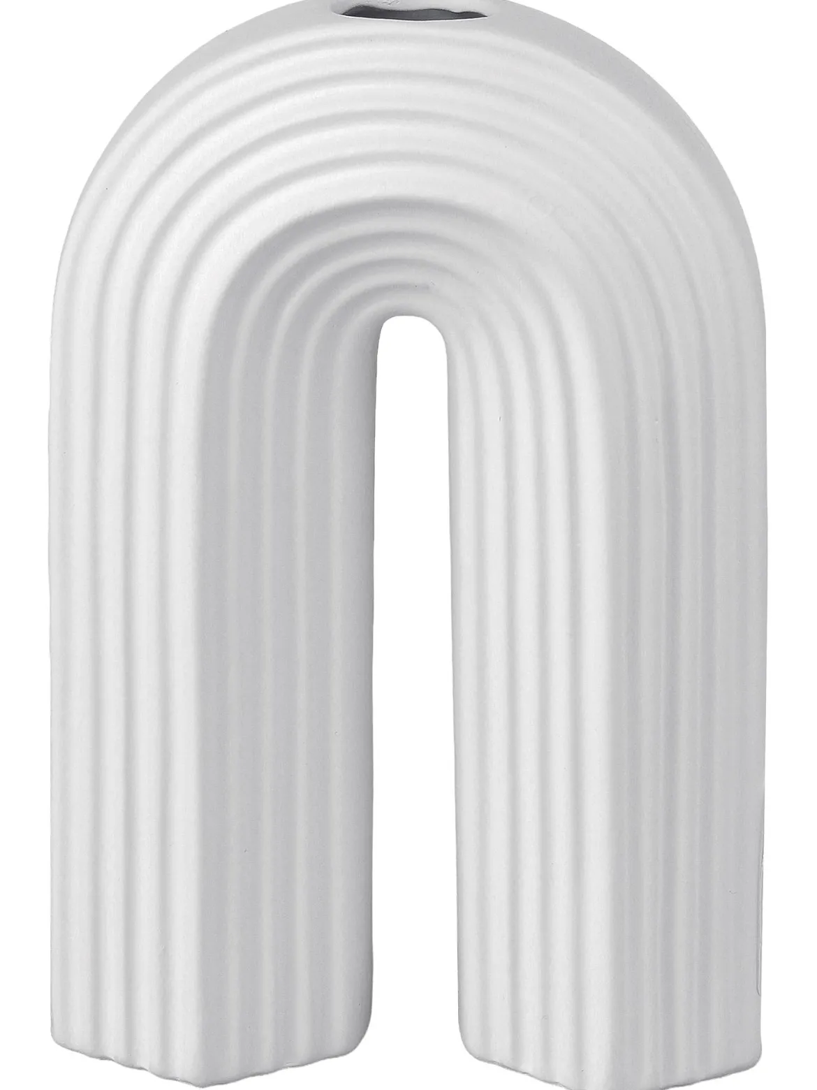 VASE ARC EN CIEL BLANC CERAMIQUE 12X6X18.5CM