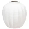 VASE BOULE CERAMIQUE AMIA BLANC H.28CM