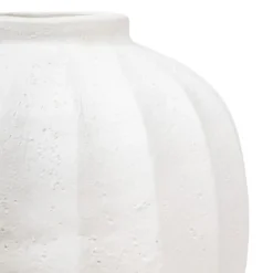 VASE BOULE CERAMIQUE AMIA BLANC H.28CM