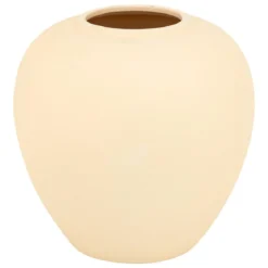 VASE BOULE RILY CERAMIQUE BEIGE H.22CM
